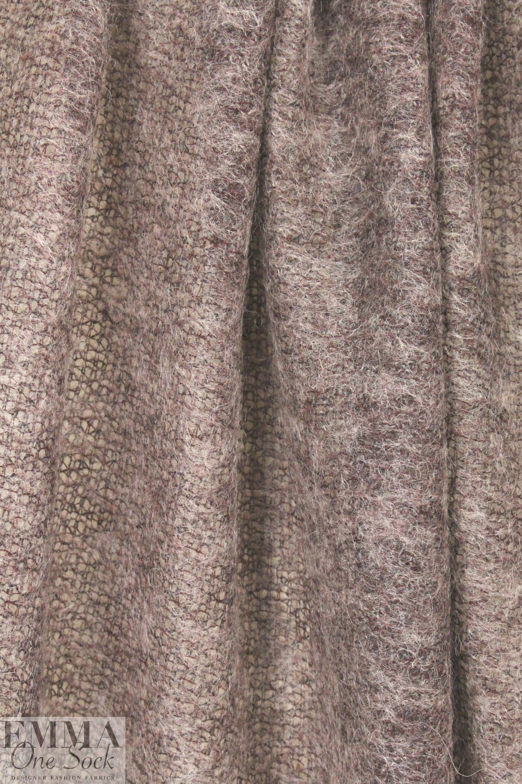 Italian dusty plum wool/mohair sweater knit 1.75 yd