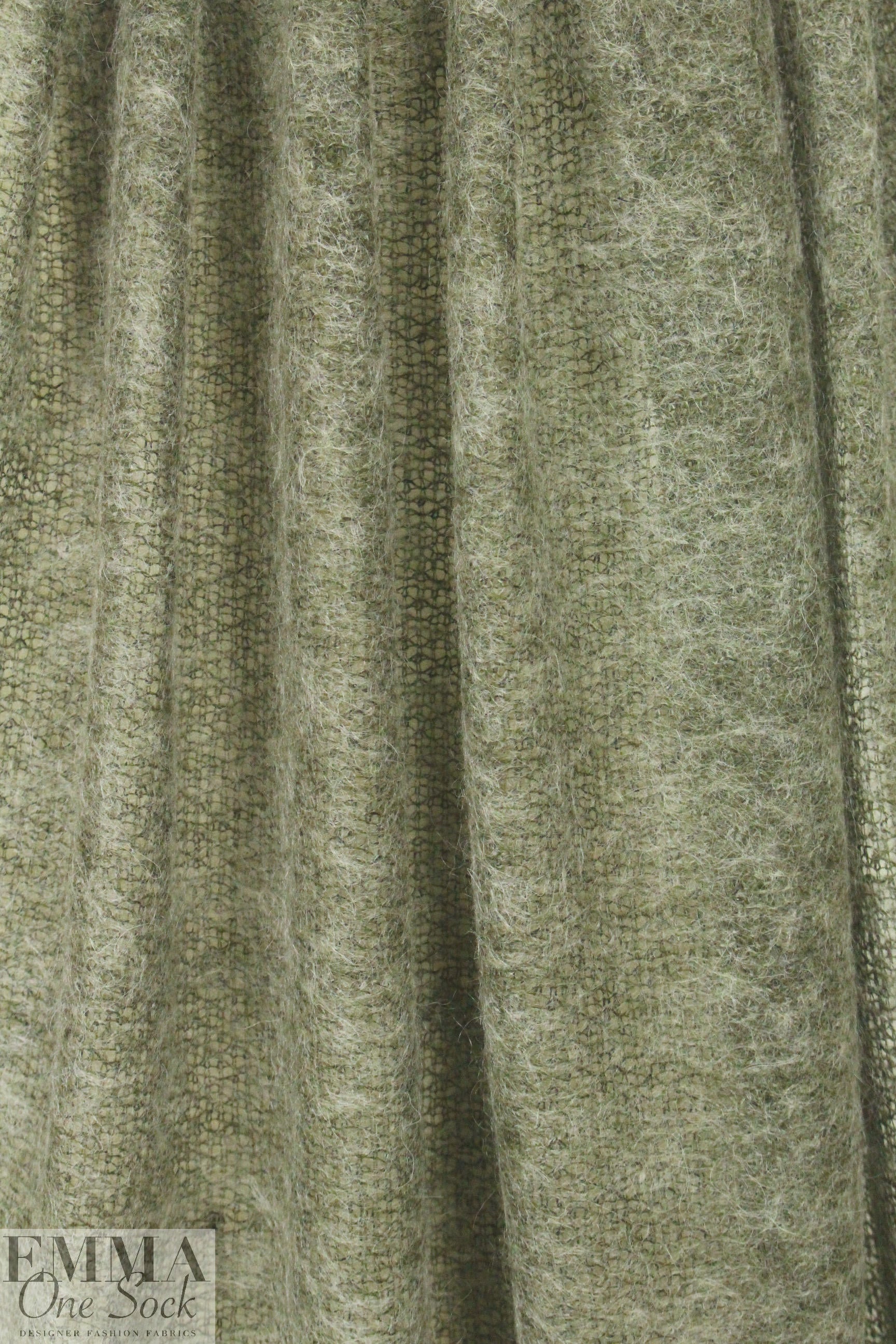 Italian loden green wool/mohair sweater knit