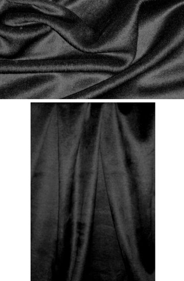 wool blend alpaca-like coating - black 1.25 yd