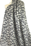Italian chunky boucle-textured black/gray wool knit