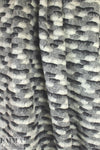 Italian chunky boucle-textured black/gray wool knit
