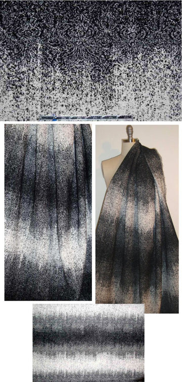 Italian wool blend scrollwork ombre repeat suiting