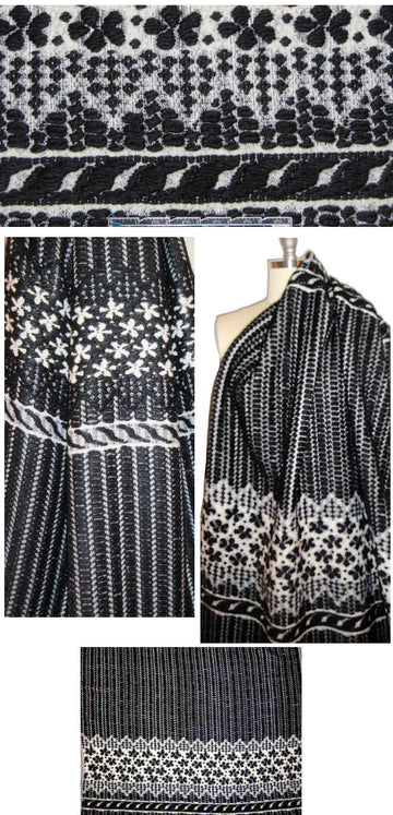 NY designer textured 'fairisle' woven panel