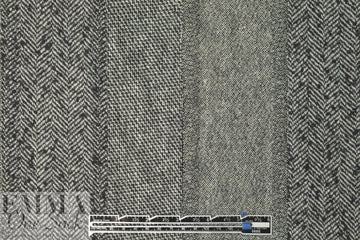 Italian 'three wools' patchwork woven - salt/pepper