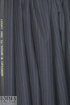 English luxury wool pinstripe woven - navy/gray
