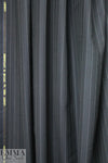 English luxury wool pinstripe woven - midnight/gray