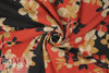Italian wool pique textured woven - tandoori floral