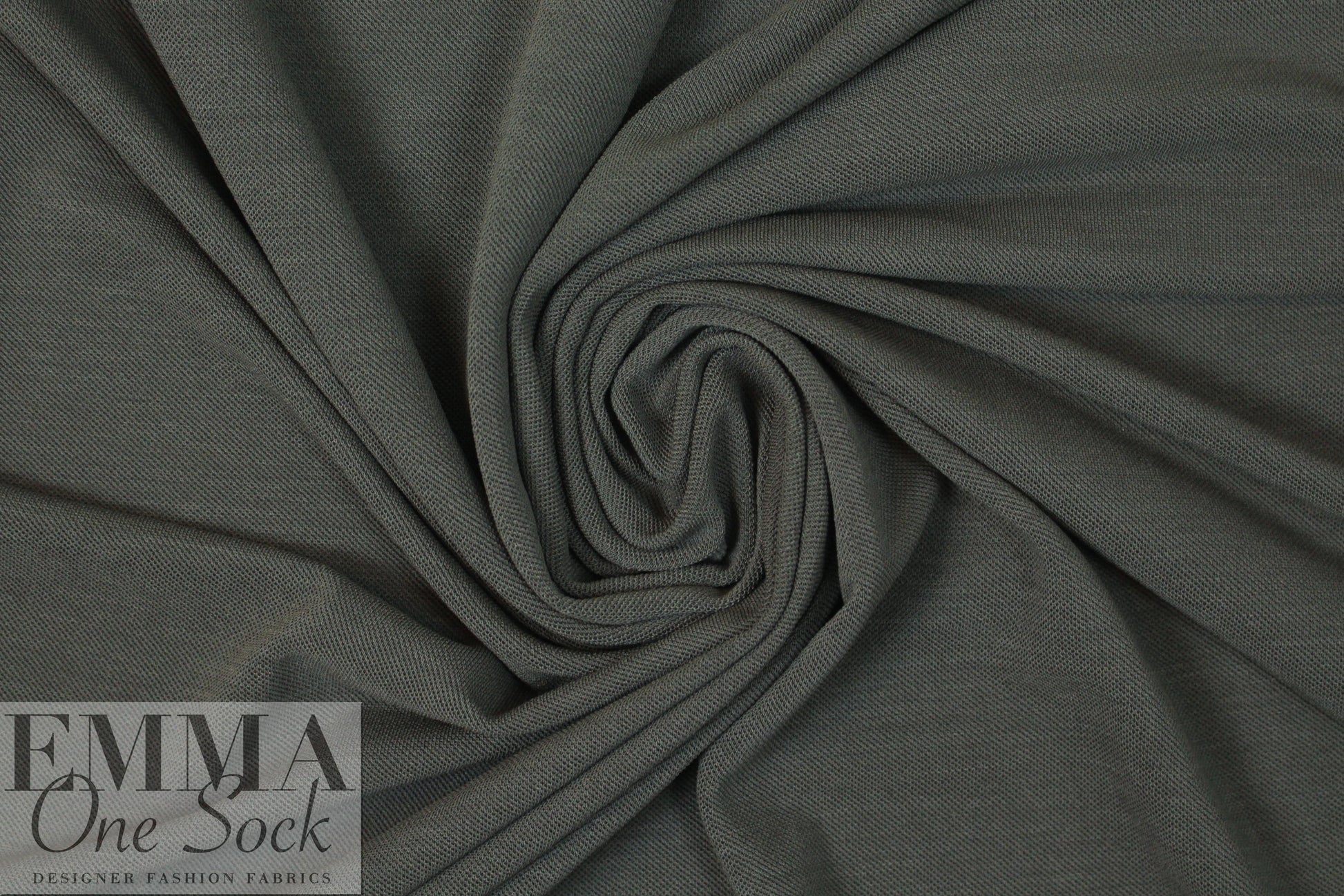 Italian wool micro-pique knit - pewter