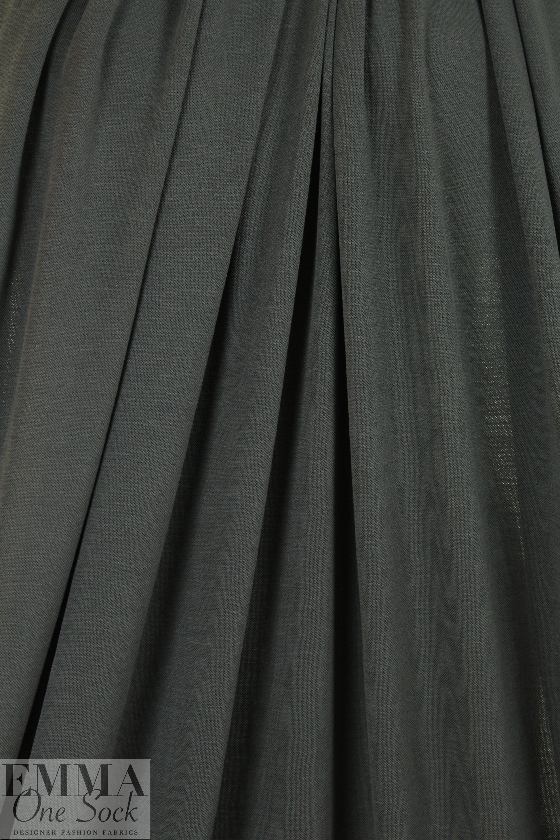 Italian wool micro-pique knit - pewter 1 yard