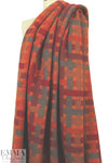 Italian spicy plaid textured wool fleece .75 yds