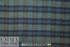 Italian virgin wool yarn dyed plaid - teal/indigo/sand .75 yds
