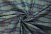 Italian virgin wool yarn dyed plaid - teal/indigo/sand .75 yds