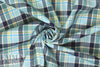 famous designer fine wool plaid - blues/aloe 1.66 yd