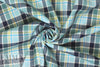 famous designer fine wool plaid - blues/aloe