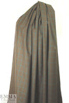 famous designer worsted wool plaid - chocolate/teal