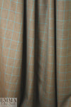 famous designer worsted wool plaid - chocolate/teal