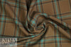 famous designer merino wool plaid - chocolate/teal