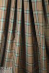famous designer merino wool plaid - chocolate/teal