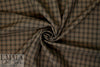 famous designer merino wool plaid - cocoa/teal 1.75 yd