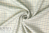 famous designer virgin wool plaid - ivory/robin's egg 1.5 yd