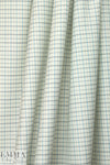 famous designer virgin wool plaid - ivory/robin's egg 1.875 yd