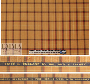 famous designer merino wool plaid - cinnamon 1.25 yds