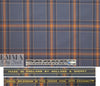 famous designer merino wool plaid - navy/rust
