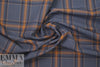 famous designer merino wool plaid - navy/rust