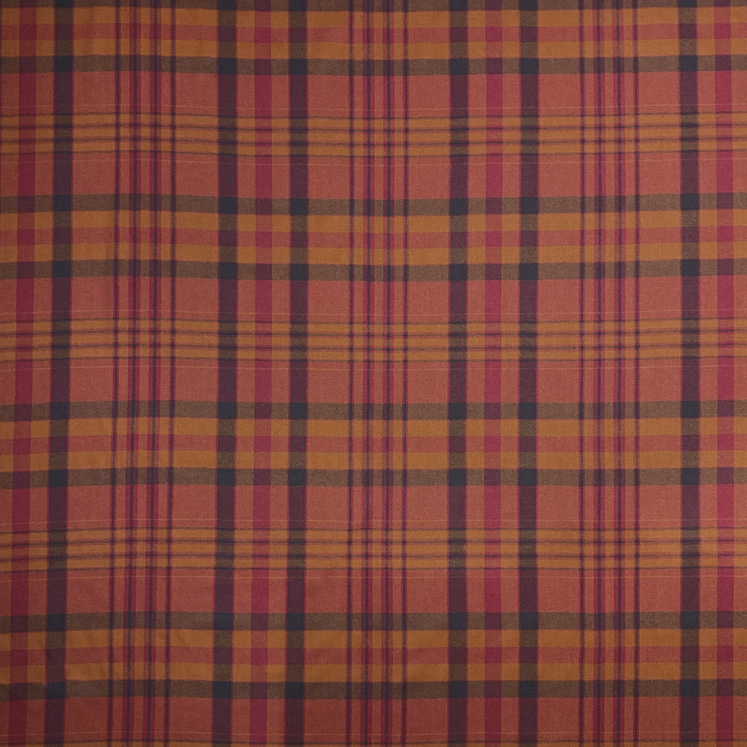 Italian spice tones plaid all-wool twill weave dress weight 1.875 yds