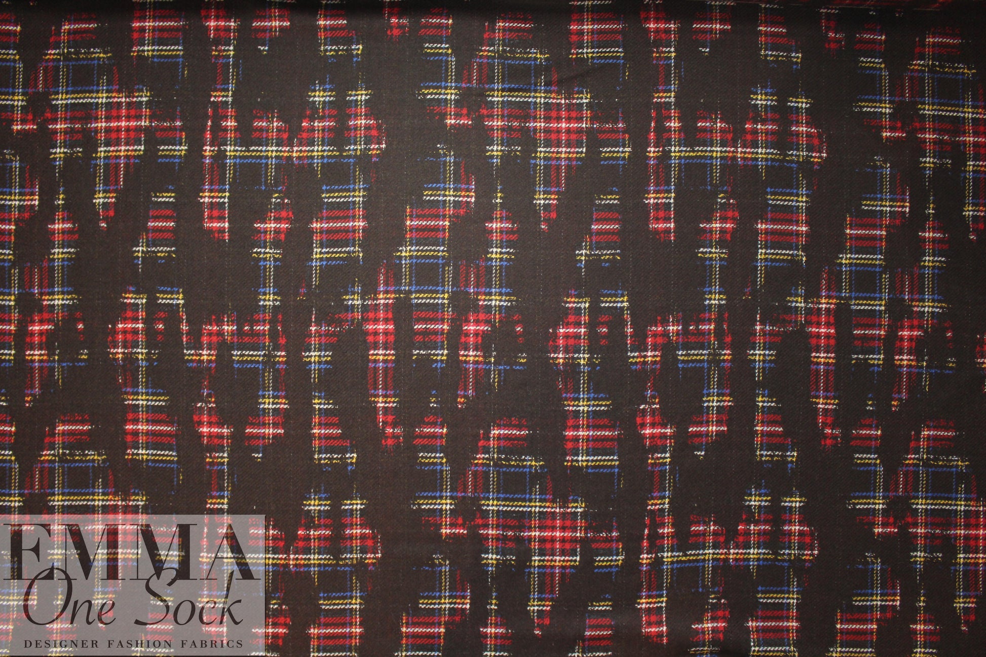 Italian 'now you see it' wool plaid suiting