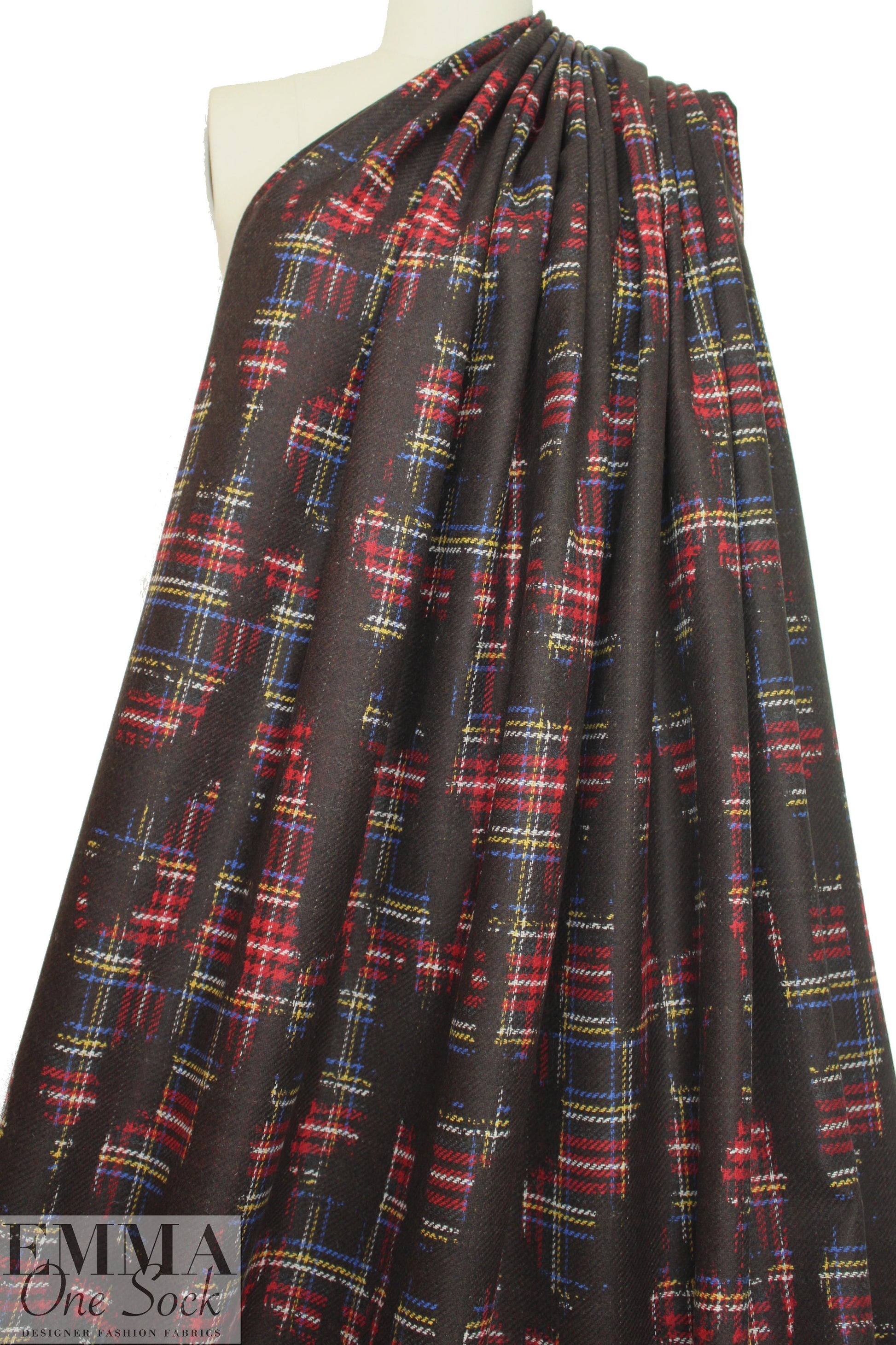 Italian 'now you see it' wool plaid suiting