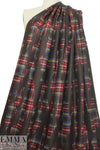Italian 'now you see it' wool plaid suiting 1.5 yd