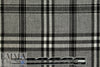 Italian black/white/gray yarn dyed plaid woven