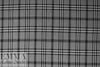 Italian black/white/gray yarn dyed plaid woven