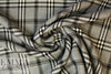 Italian black/white/gray yarn dyed plaid woven