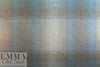 Italian robin's egg/taupe wool plaid lightweight woven