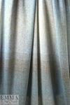 Italian robin's egg/taupe wool plaid lightweight woven .625 yds