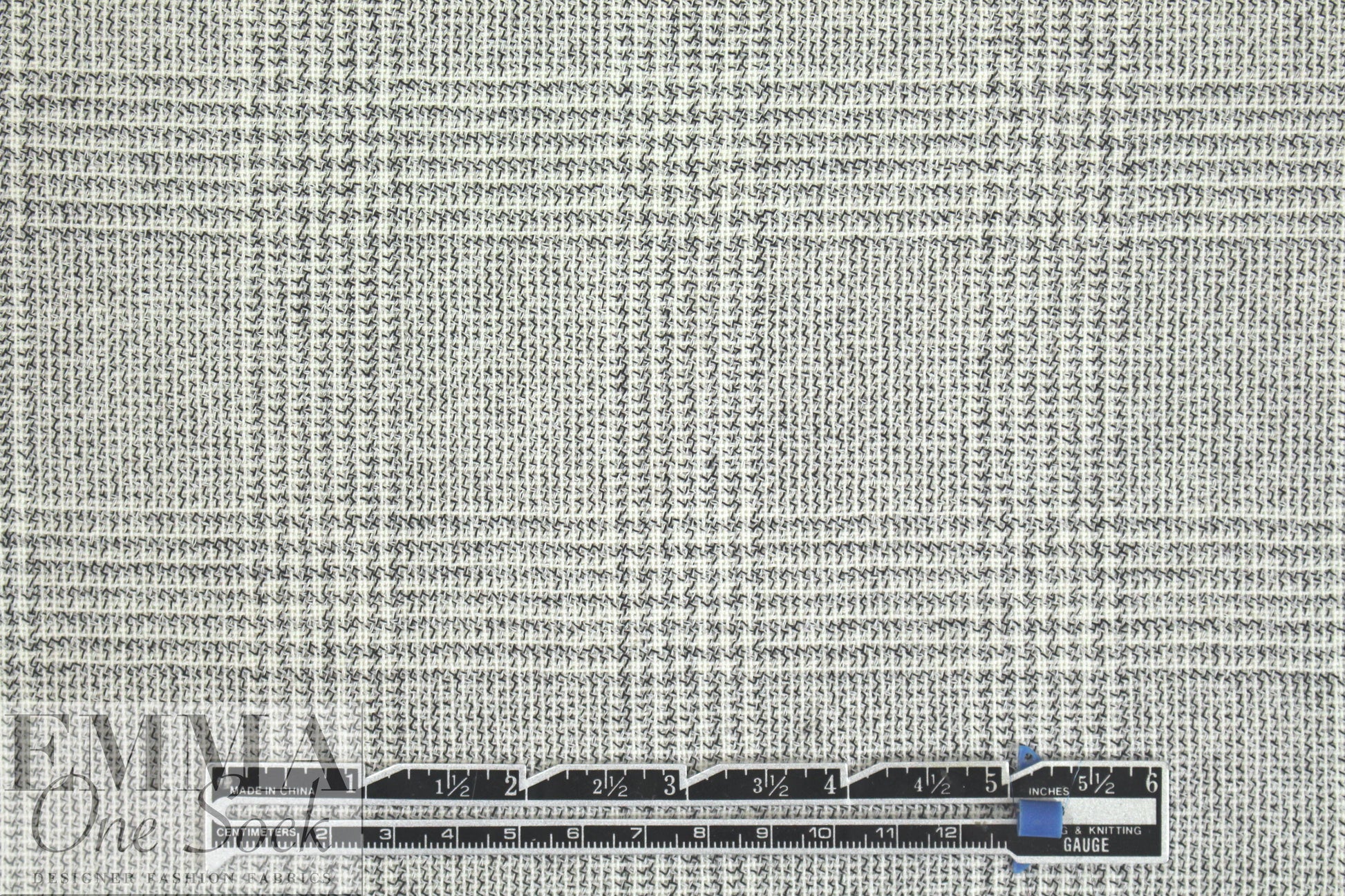 NY designer textured, yarn dyed wool plaid stretch woven