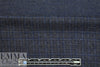 Italian navy/charcoal plaid virgin wool sweater doubleknit