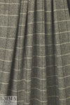 Italian earthy windowpane plaid wool/silk tweed