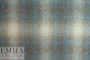 Italian robin's egg/taupe wool plaid coating