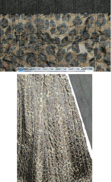 Italian 3-ply cheetah-quilted boiled wool