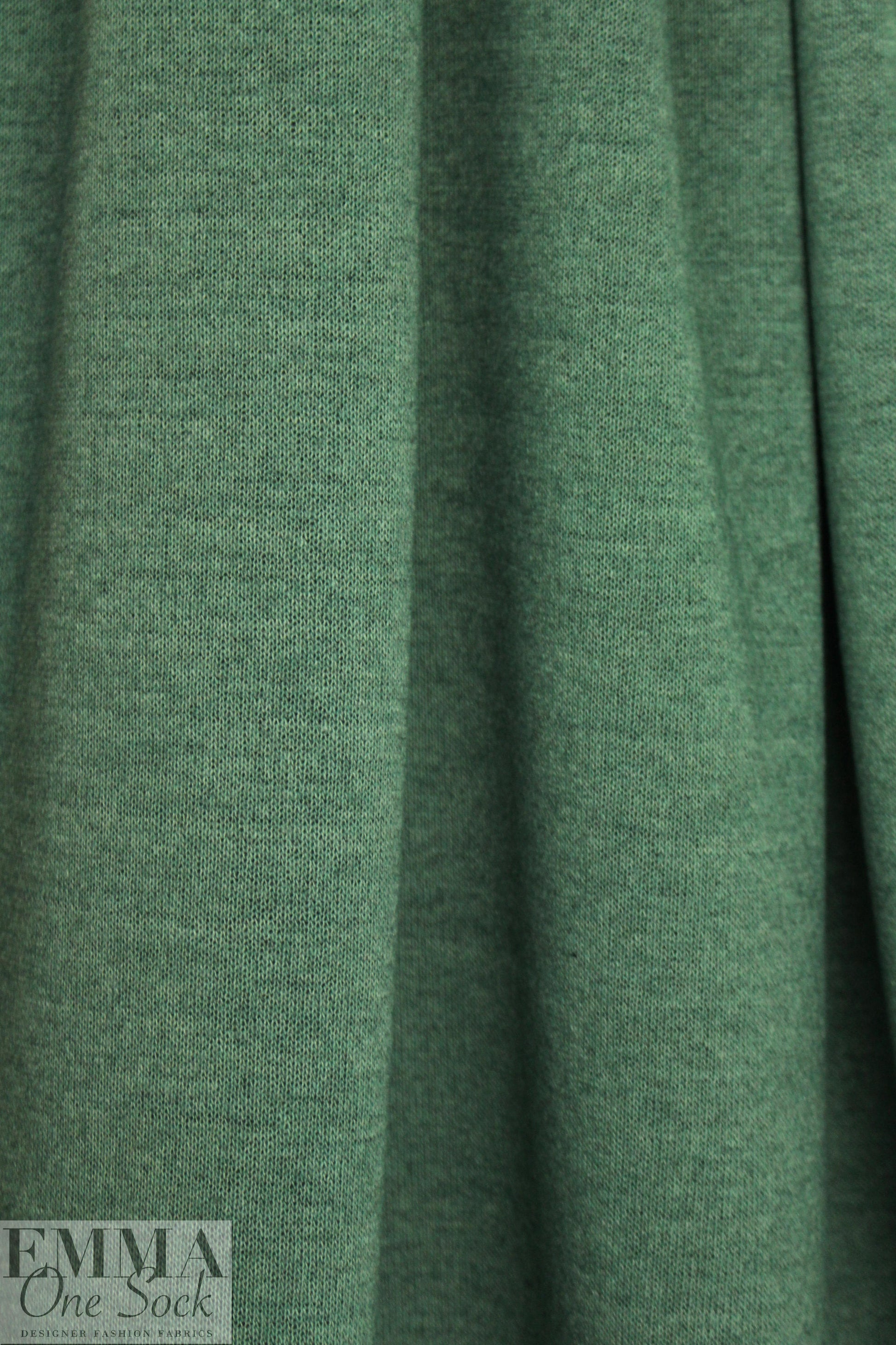 Italian double-sided sweater knit - shale/deep forest