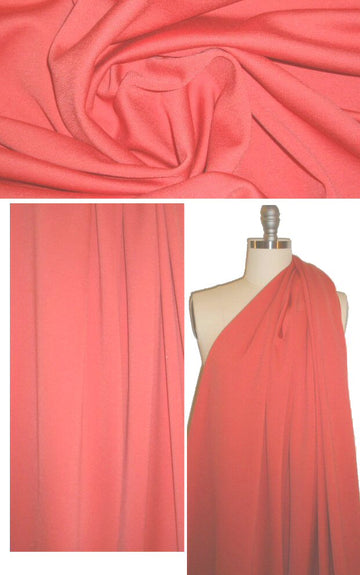 St. John wool blend ponte - bright coral 2 yds