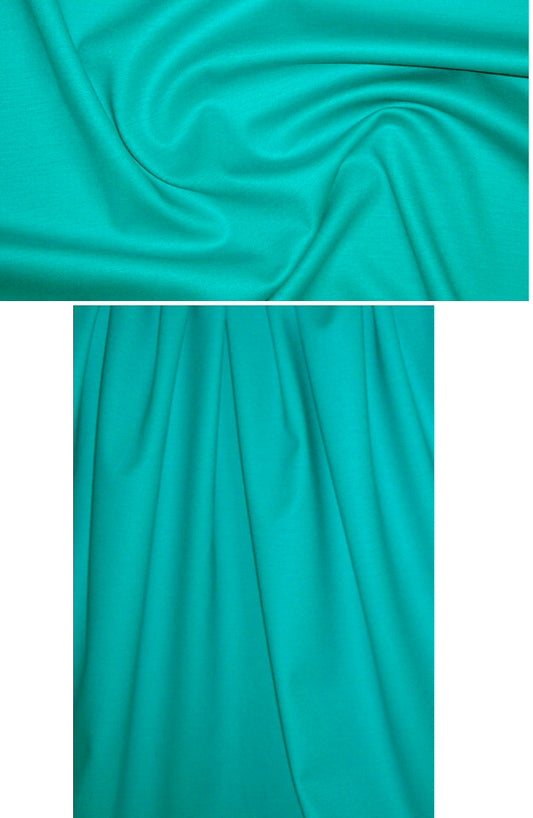 famous designer wool blend ponte - caribe mint