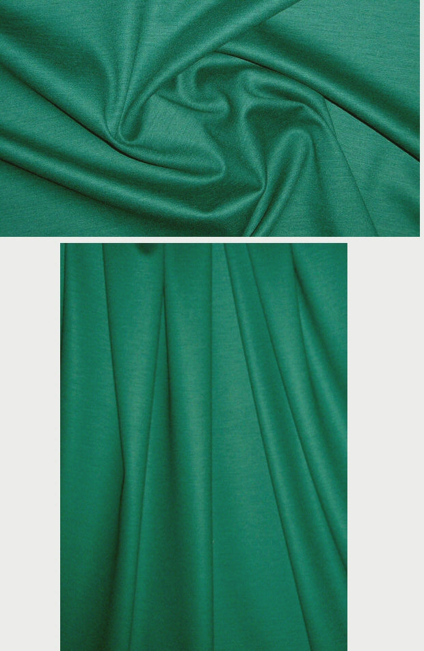 famous designer wool blend ponte - forest