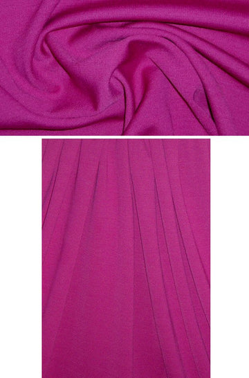 St. John wool blend ponte - fuschia rose FLAWED 2 yds