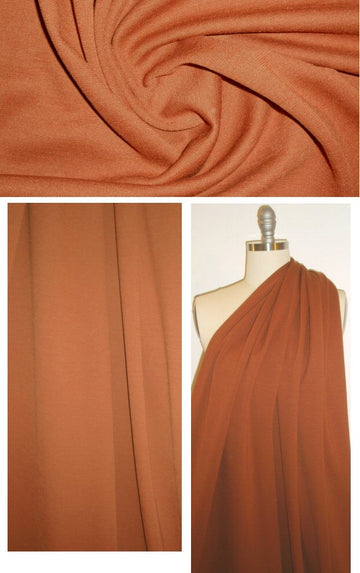 Derek L@m wool blend ponte - rust 1.75 yds