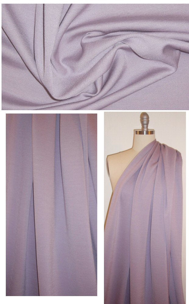 St. John wool blend ponte - dusty lavender 1 yard