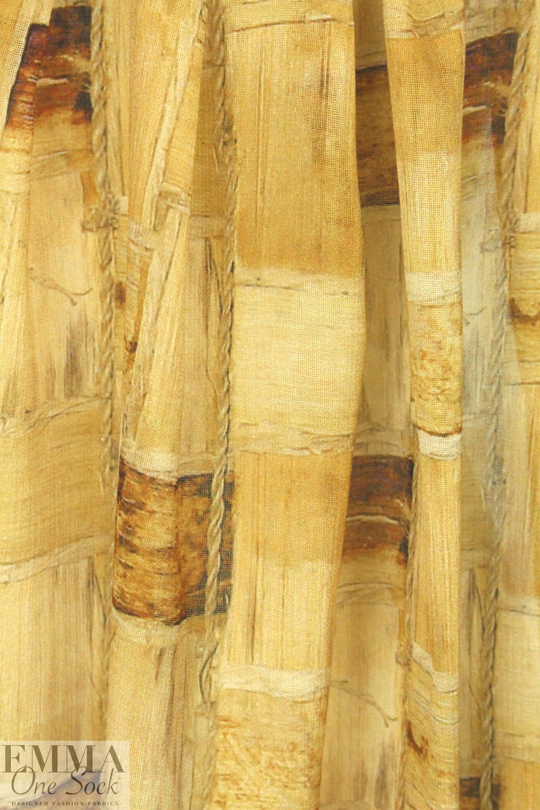 Italian sepia basket closeup silk/viscose woven 1.875 yd